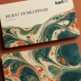 Ebru kart tasarımı