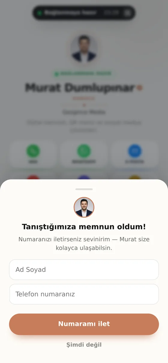 Numara bırakma penceresi